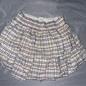 Aerie Black and White Skater Mini Skirt